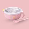 Pink Baby Feeding Bowl Set with Spoon