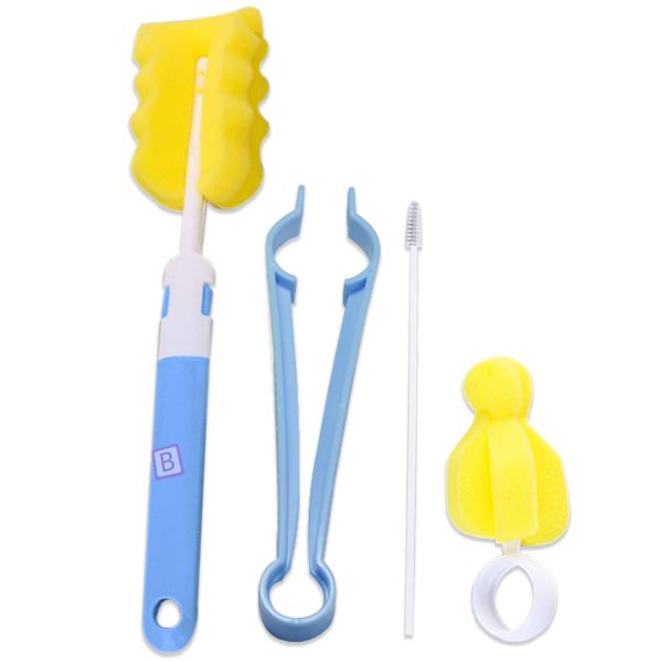 Baby Bottle Brush 4 Pcs, Silicone Baby Bottle Brush Cleaner, Baby Bottle Cleaner Brush, Baby Milk Bottle Cleaning Brush, Feeding Bottle Cleaning Brush