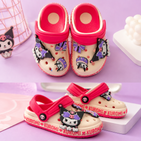 Kuromi Princess Charm Clogs for Kids – Pink Cartoon Sandals