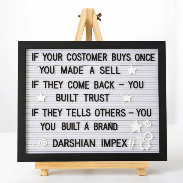 Felt Letter Board with Letters & Numbers – Black & White Color Options