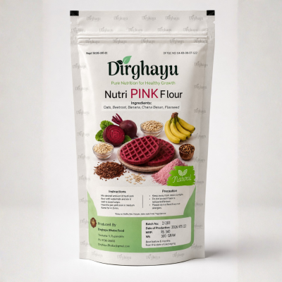 Dirghayau’s Nutri Pink Flour – Healthy Multigrain Beetroot Mix