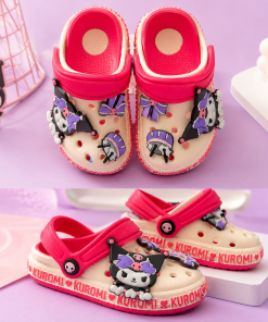 Kuromi Princess Charm Clogs for Kids – Pink Cartoon Sandals